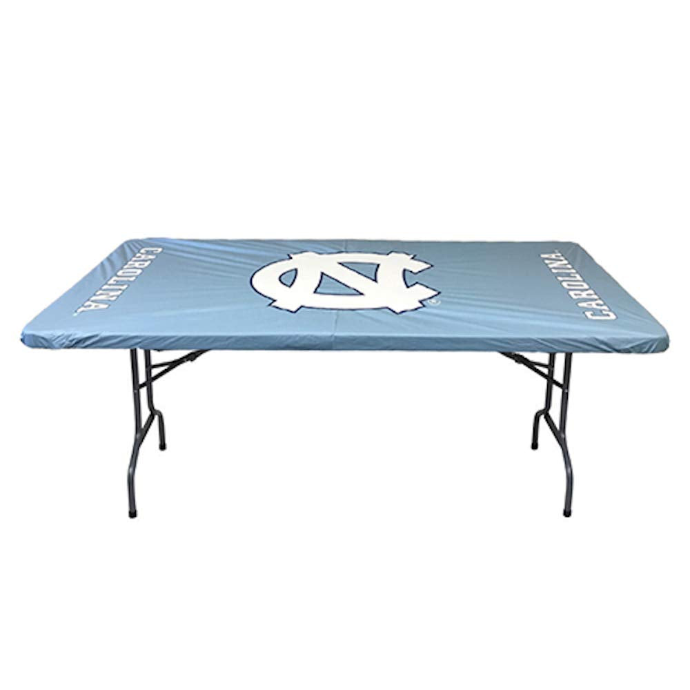 Collegiate Kwik-Covers Rectangle Plastic Table Covers, Bundle Of 2 (University Of North Carolina, 6')
