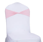 Mds Pack Of 25 Spandex Chair Sashes Bow Sash Elastic Chair Bands Ties Without Buckle For Wedding And Events Decoration Spandex Slider Sashes Bow - Blush Pink