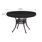 Covers & All Round Table Top Cover, 12 Oz Waterproof Uv & Weather Resistant Patio Table Cover, Outdoor Table Cover For Patio Outdoor Furniture & Coffee Table (30' Dia X 4' H Inches, Black)