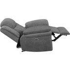 Coaster Home Furnishings Bahrain Upholstered Charcoal Power Glider Recliner, 609543P