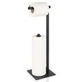 Toilet Paper Holder Stand Toilet Paper Roll Holder Stand Freestanding Black Toilet Paper Holder for Bathroom Toilet Tissue Stora