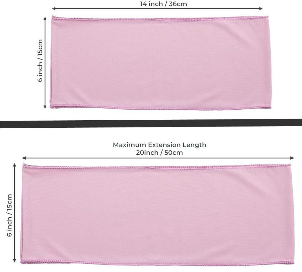 Mds Pack Of 25 Spandex Chair Sashes Bow Sash Elastic Chair Bands Ties Without Buckle For Wedding And Events Decoration Spandex Slider Sashes Bow - Blush Pink