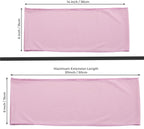 Mds Pack Of 25 Spandex Chair Sashes Bow Sash Elastic Chair Bands Ties Without Buckle For Wedding And Events Decoration Spandex Slider Sashes Bow - Blush Pink