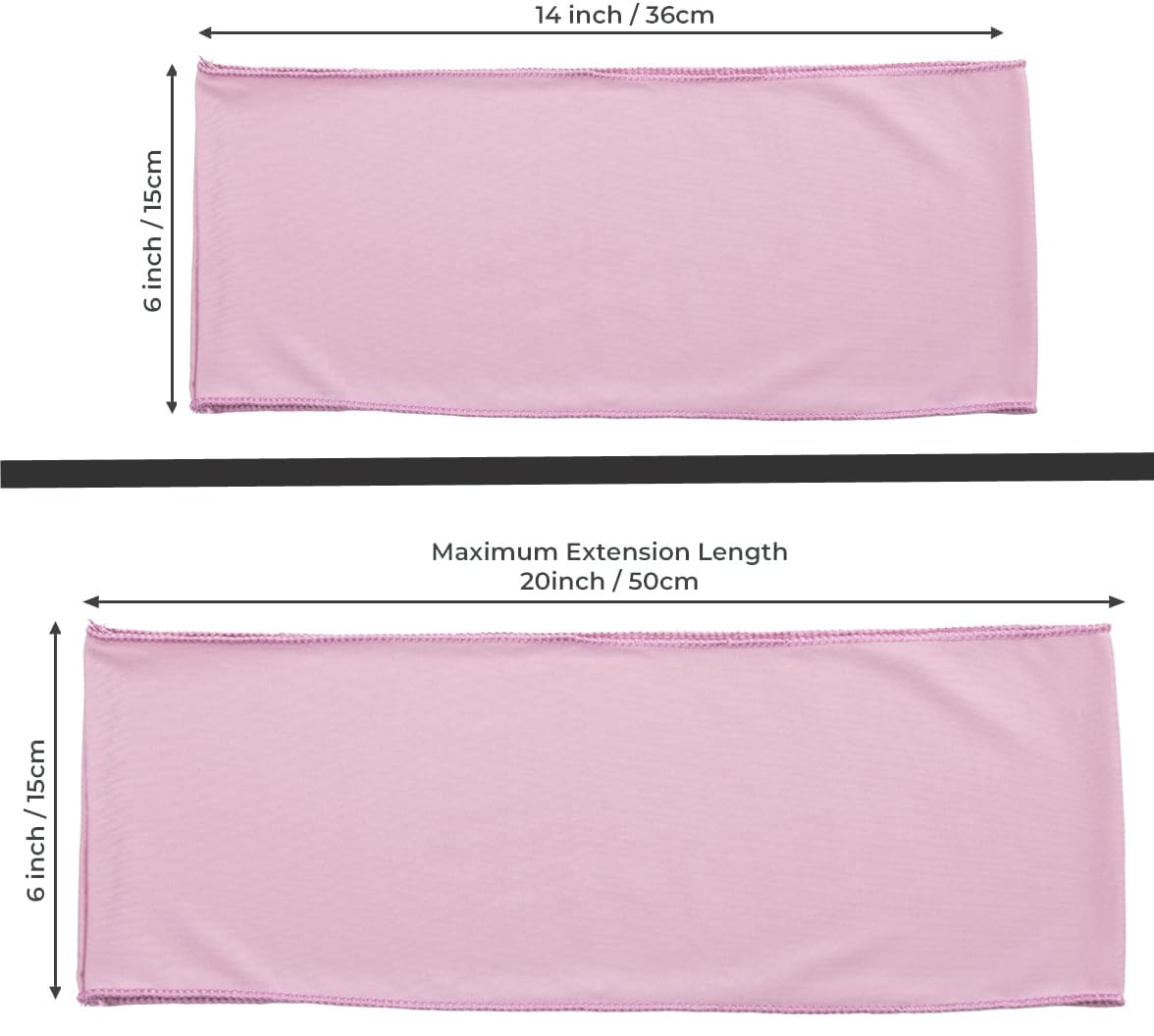 Mds Pack Of 25 Spandex Chair Sashes Bow Sash Elastic Chair Bands Ties Without Buckle For Wedding And Events Decoration Spandex Slider Sashes Bow - Blush Pink