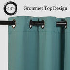 Mysky Home Blackout Curtain For Bedroom, Grommet Room Darkening Curtain, Amazing Triple Weave Thermal Insulated Curtain, 1 Curtain Panel, 52 X 72 Inch, Teal