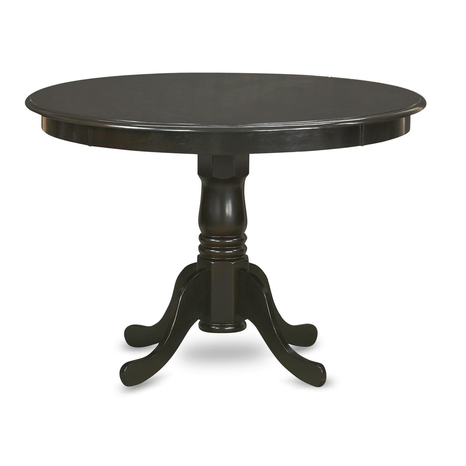 East West Furniture HLPF5-CAP-C Hartland 5 Piece Dinette Set for 4 Includes a Round Room Table with Pedestal and 4 Linen Fabric Kitchen Dining Chairs, 42x42 Inch