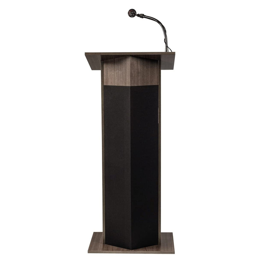 Oklahoma Sound 30W Apm Modern Wood Power Plus Lectern in Ribbonwood Brown