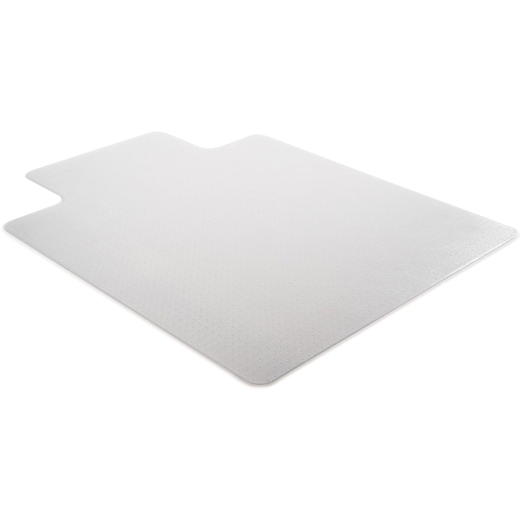 Lorell PlushMat Wide Lip Chairmat Chair Mat, Clear