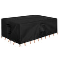 Outdoorlines Outdoor Waterproof Patio Table Furniture Set Covers - Rectangle Couch Sectional Cover Outside Weatherproof Patio Furniture Covering For Deck, Lawn And Backyard 130'L X 84'W X 28'H, Black