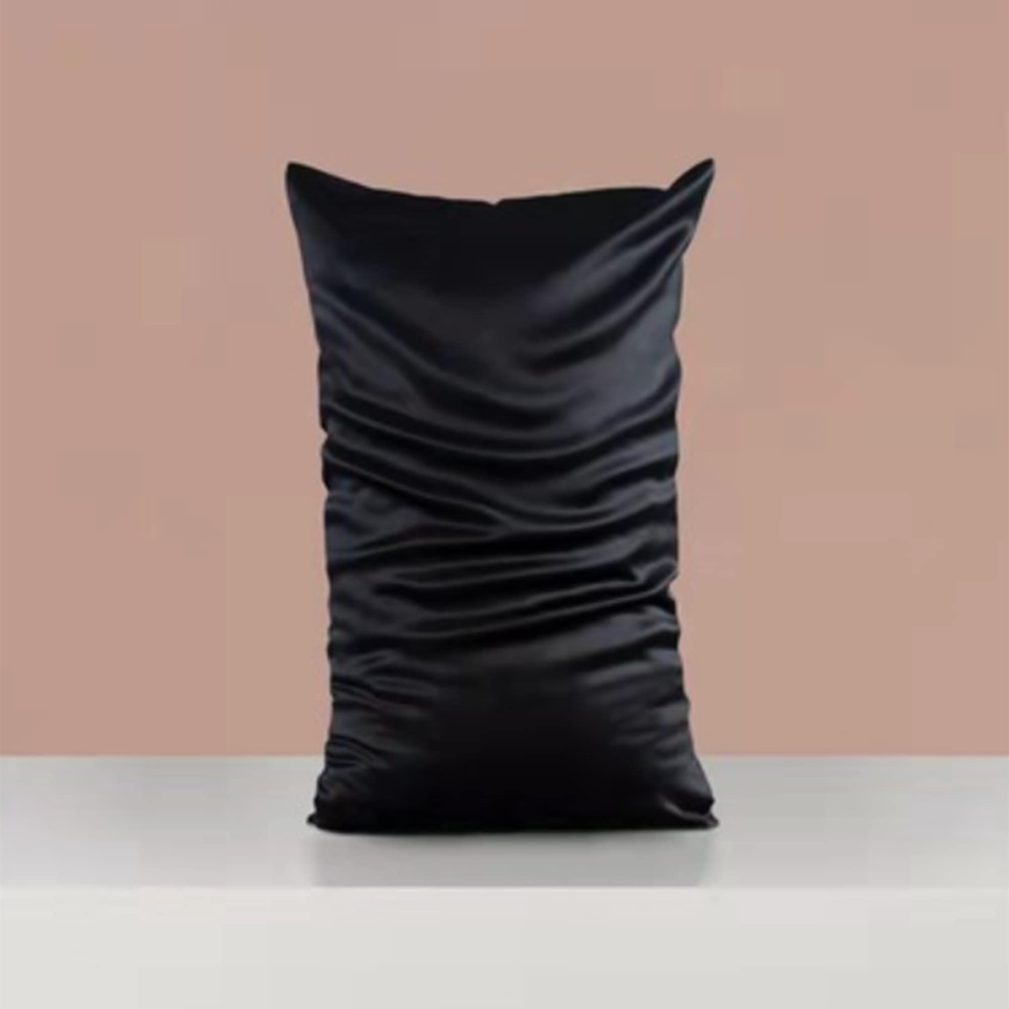 Organic Silk Pillowcase Black For Hair And Skin Made In Usa, 22 Momme Mulberry Silk Pillow Case With Zipper, 6A Grade Pure Natur