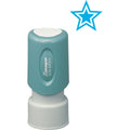 Xstamper Pre-Inked Stamp,Star Design Stamp - 0.62' Diameter - Light Blue