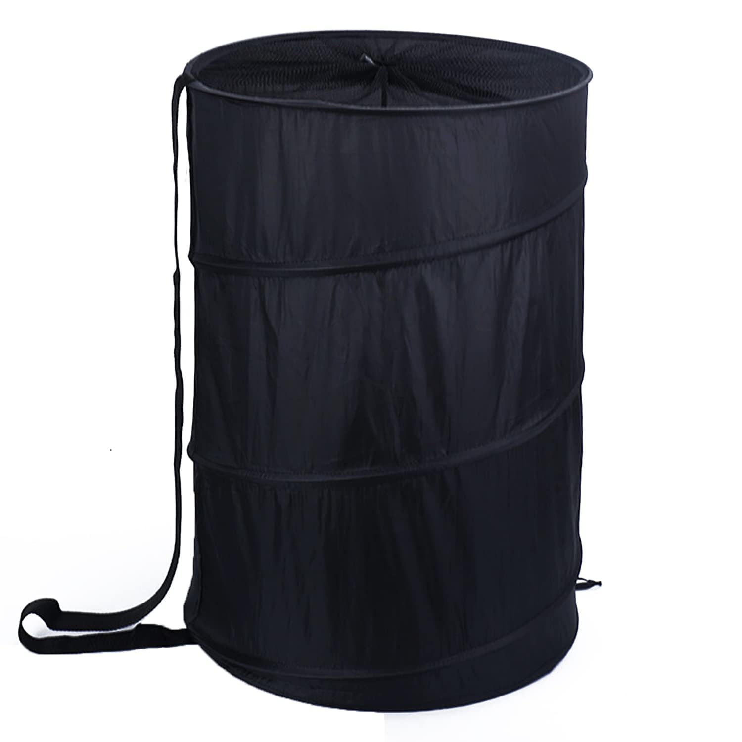 BATTOO Extra Large 107L Strong Laundry Hamper 17.5 x 27 Collapsible Laundry Baskets with Long Straps Drawstring Barrel Foldable 