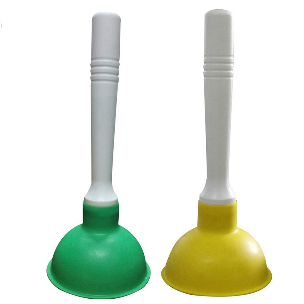Coralpearl Drain Plunger, Small Hand Force Plumber Helper, Little 4 inch Cup Clog Remover, Tiny Rubber Unclogger in 9'' Short Ha