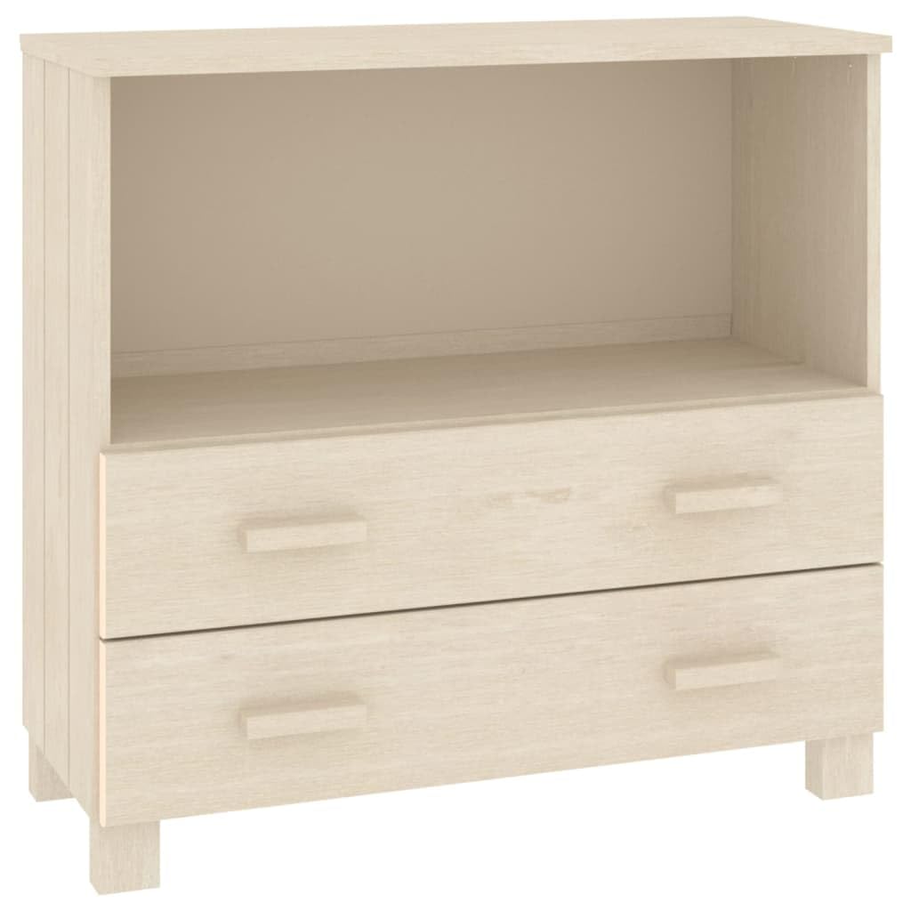 SKM Sideboard Honey Brown 33.5"x13.8"x31.5" Solid Wood Pine-04961026