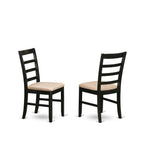 East West Furniture HLPF5-CAP-C Hartland 5 Piece Dinette Set for 4 Includes a Round Room Table with Pedestal and 4 Linen Fabric Kitchen Dining Chairs, 42x42 Inch