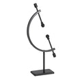 JUXYES Metal Sphere Holder Caliper Stand, Hold Max to 2-7/8, Black Caliper Style Display Stand for Mineral, Ornament, Gem, Shell