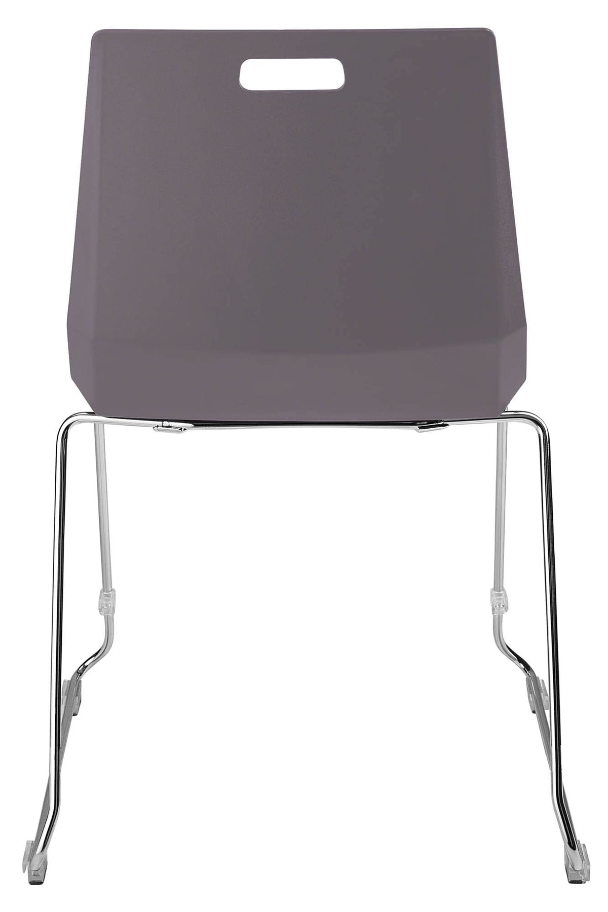 National Public Seating NPS LuvraFlex Stack Chair with Polypropylene Back/Padded Seat - Charcoal/Black