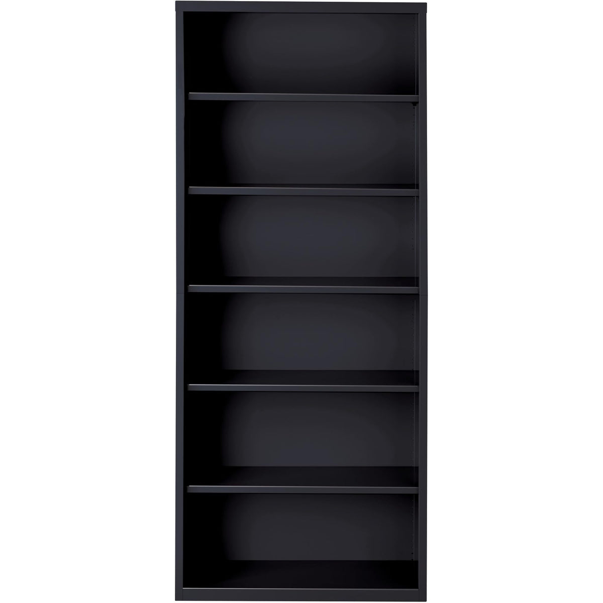 Lorell LLR41294 Fortress Series Steel Black Book Case, 34.5" x 13" x 82"