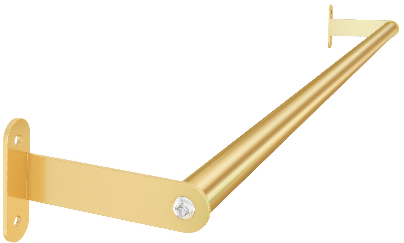 MKO Bathroom Towel Bar, 24 Inch Towel Rod for Bathroom, Heavy Duty Bath Hand Towel Holder Wall, Single Rod, Gold, Easy of Instal