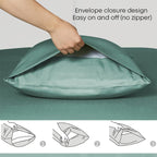 Linenwalas Eucalyptus Tencel Bed Sheet Set Queen Size 4Pc - Aqua, Soft & Breathable Cooling Sheets for Hot Sleepers