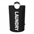 Laundry Bag with Aluminum Handles, Foldable Large Clothes Storage Basket