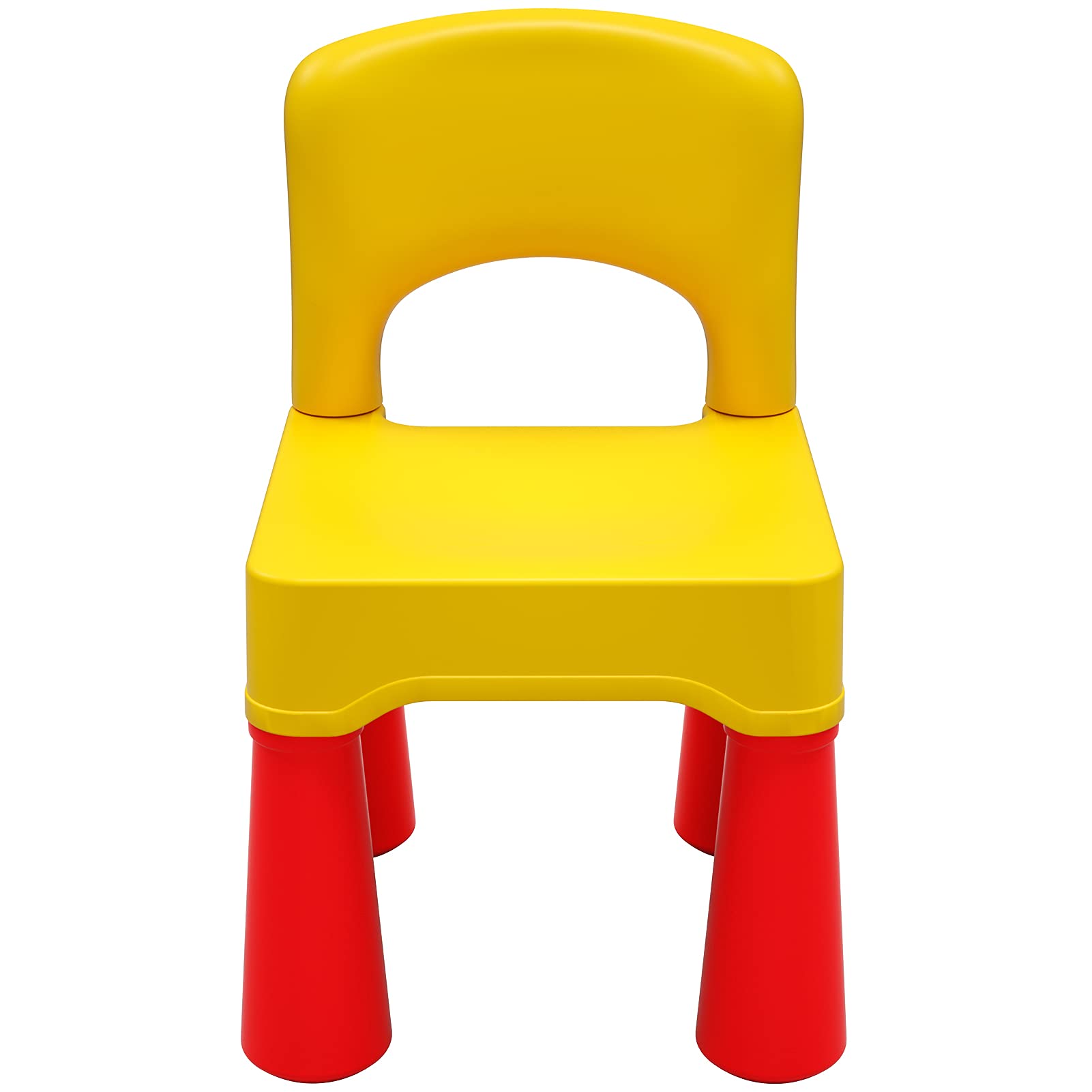 burgkidz Plastic Toddler Chair, Durable and Lightweight, 9.3 Height Seat, Indoor or Outdoor Use for Boys Girls for 18+ Months (Y
