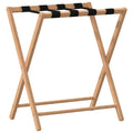 vidaXL 27x15x22.8 Foldable Luggage Rack Natural Bamboo Suitcase Stand with Waterbase Finish, Ample Storage, and High Load Ca