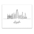 Augusta, Georgia State City Skyline Landscape - United States of America Travel Adventures & Vacation Cityscape Wall Art Decor- 