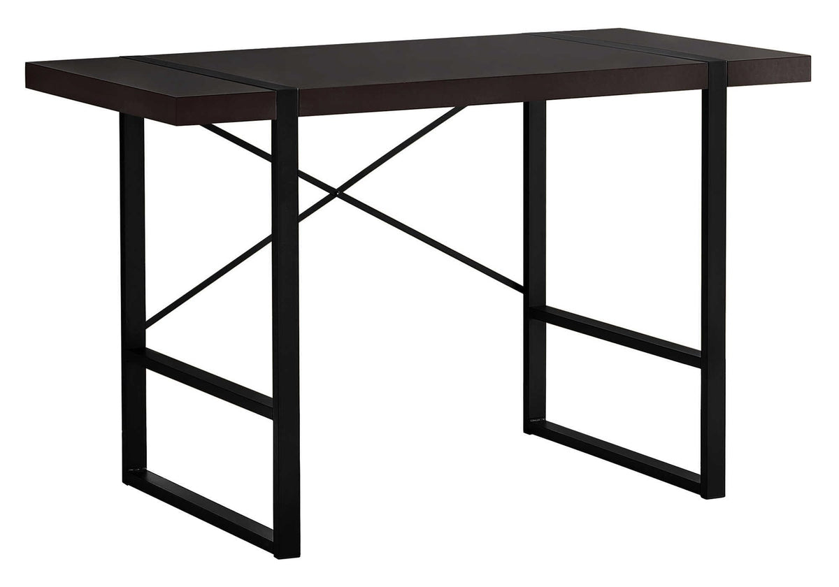 Monarch Specialties Laptop Table For Home & Officestudy Computer Deskcontemporary Stylemetal Legs, 48 Inch  L, Cappuccino