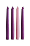 Needzo Deluxe Christmas Taper Advent Candles for Church or Home Decor, 6 1/4 Inch, 4 Piece Set