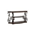 Coaster Furniture Sofa Table with Tempered Glass Top Deep Merlot 702449