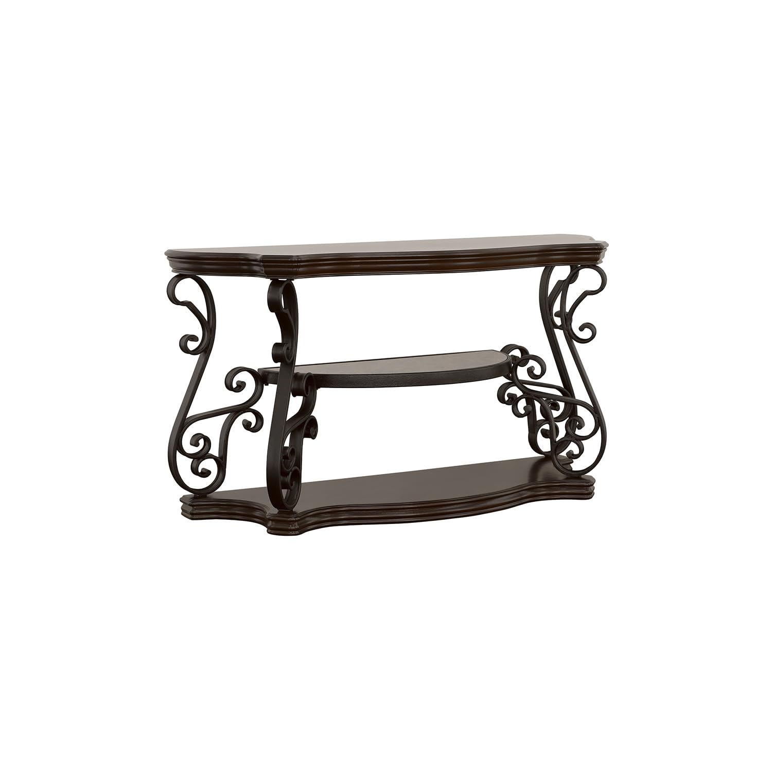 Coaster Furniture Sofa Table with Tempered Glass Top Deep Merlot 702449