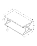 Monarch Specialties I COFFEE TABLE, WHITE