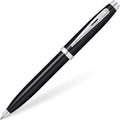 Sheaffer 100 Glossy Black Lacquer Ballpoint Pen With Polished Chrome Trim