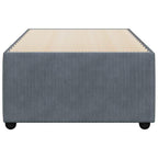 vidaXL - Twin Velvet Upholstered Bed Frame/Dark Gray Mattress Base with Slats/Sturdy Bedroom Furniture for Ultimate Comfort