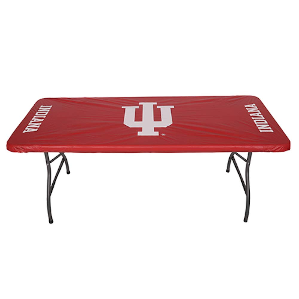 Collegiate Kwik-Covers Rectangle Plastic Table Covers, Bundle Of 2 (Indiana University, 6')