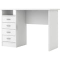 Warner Desk with 4 Drawers, White