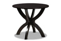 Baxton Studio Tilde Dark Brown Finished 35-Inch-Wide Round Wood Dining Table