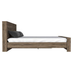 Barrie Full Size Bed Base With Headboard, Dark Brown