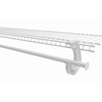 Closetmaid 2057 4-Foot Hanging Bar For Superslide Shelves, White
