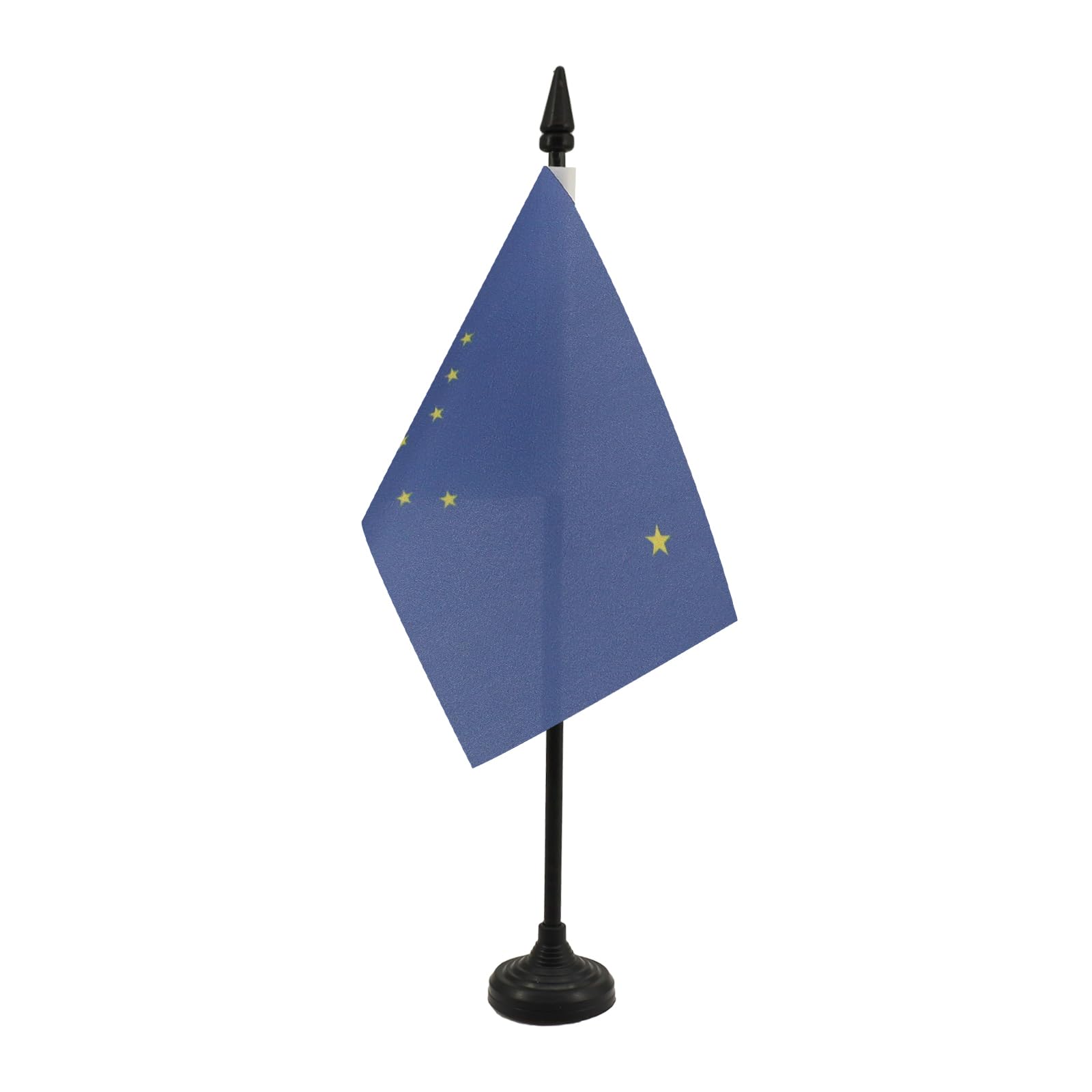 Alaska Table Flag 4' X 6' - Us State Of Alaska Desk Flag 15 X 10 Cm - Black Plastic Stick And Base - Az Flag