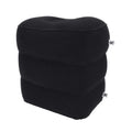 Ujeavette Soft Material Cover Cover Inflatable Footrest Two Air Valves ThreeTier Footrest, Black