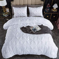 Andency White California King Comforter Set (104X96Inch), 3 Pieces Cute Pinch Pleat Cal King Bedding Comforters & Sets, Oversize