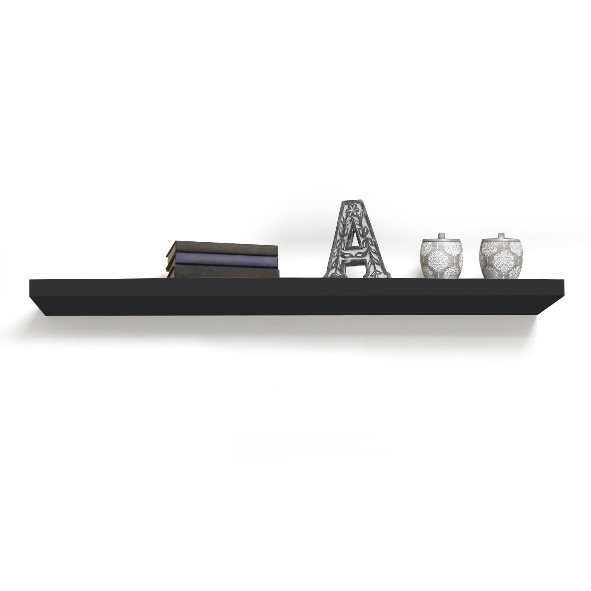 InPlace Heavy Duty Shelf with Invisible Brackets - Easy to Install & Remove, Deep Floating Shelves for Wall - MDF Wall Shelf for