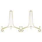 Artliving (2 Pack 10' Iron Large Plate Stand, Gold Iron Easel Plate Display Photo Holder Stand, Displays Picture Frames, Cookbo