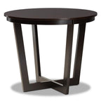 Baxton Studio Morigan Modern Transitional Grey Fabric Upholstered and Dark Brown Finished Wood 5-Piece Dining Set