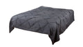 Rizzy Home | BT1713 | Polyester Quilt | 106"x92" Gray/Neutral/ Solid Textured