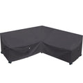 Flexiyard Heavy Duty Outdoor Sectional Sofa Cover, Waterproof 600D Patio Sectional Couch Cover, Lawn Patio Furniture Cover (Stor