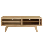Modway Render Mid-Century Modern Low Profile 48 Inch TV Stand in Oak, 48"