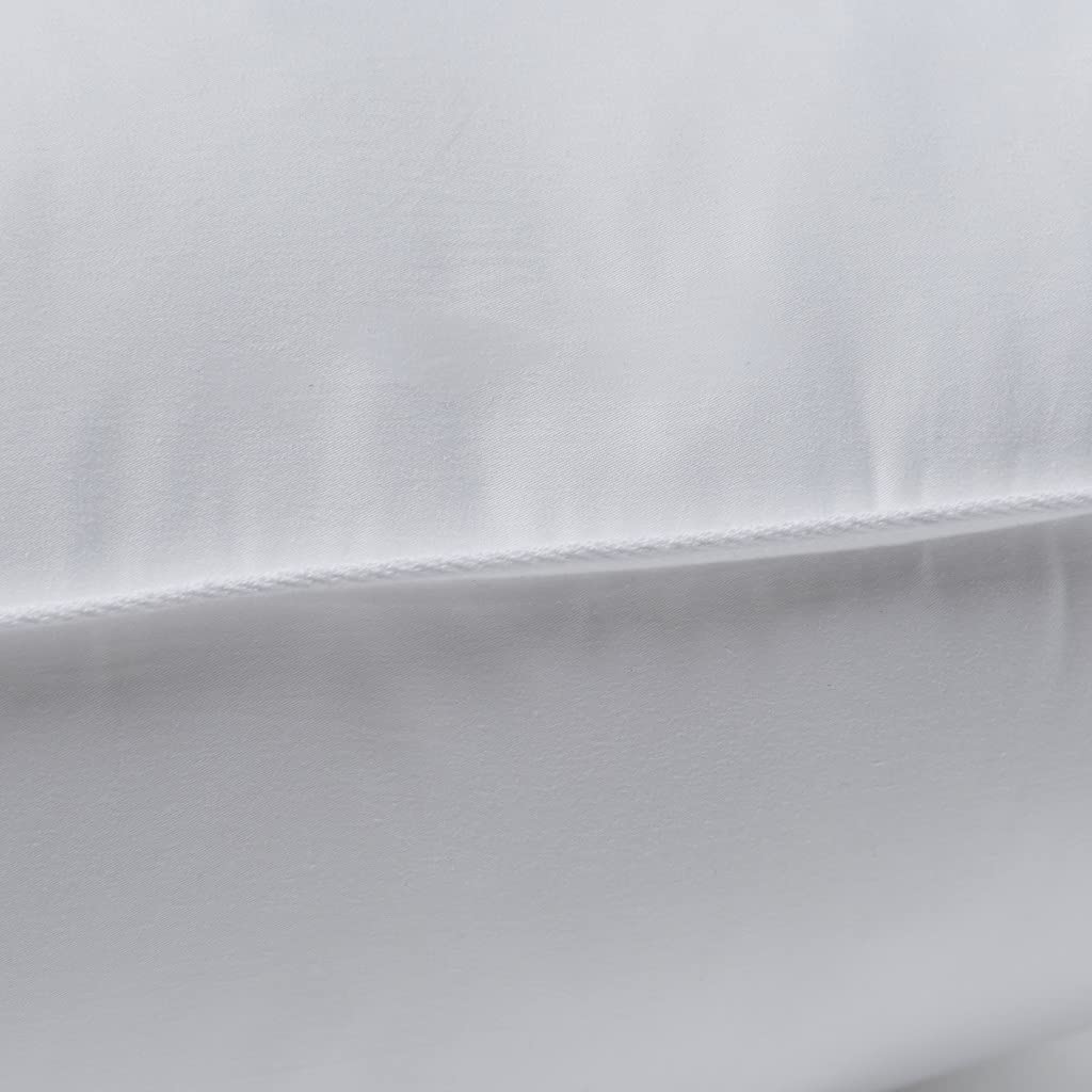 HomeRoots White 100% Cotton Lux Sateen Down Alternative King Size Firm Pillow